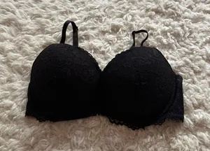 H&M Black Lace Double Push-Up Bra thumbnail 1