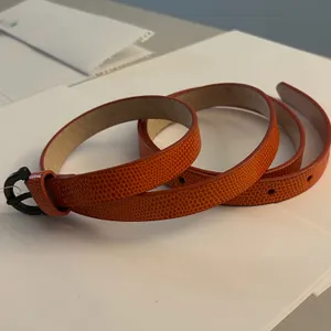Coldwater Creek Burnt Orange Embossed Skinny Belt XL‎ Misses 18 NEW thumbnail 7