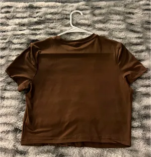 Shein Cowboy Boot Cropped Tee - Brown Size L thumbnail 3