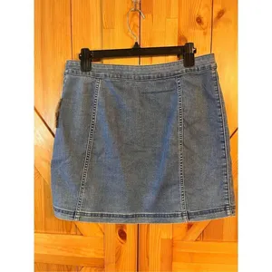Free People Women Blue Denim Skirt 12 NWT (3594) thumbnail 2