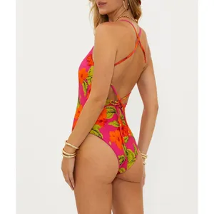 Beach Riot Stevie One Piece Black Size Medium Strappy Tie Back thumbnail 6