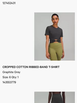 Lululemon Cropped Nulu Twist-Hem Short-Sleeve Shirt thumbnail 8