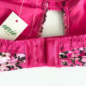 Aerie Pink Floral Bralette NWT M thumbnail 4