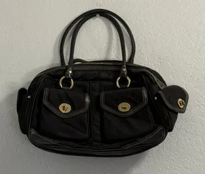 Coach Legacy Small Gallery Black Turnlock Satchel Bag Y2K Vintage # 4453 13x8 thumbnail 1