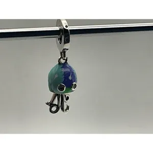 Pandora Murano Glass Cute Octopus Dangle Charm Blue Green ALE 925 thumbnail 2