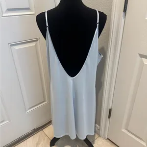 Vintage secret treasures Elegant light blue Embroidered Nightgown size large thumbnail 3