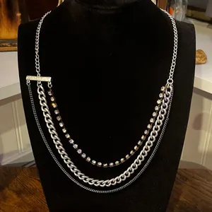 Aeropostale Rhinestone Silver-tone Necklace thumbnail 1
