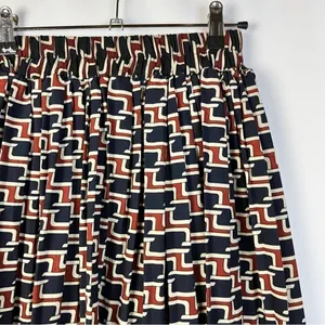Boutique Stone Flower Navy Blue &‎ Red Printed Maxi Skirt S thumbnail 3