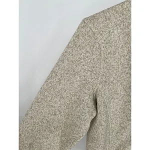 LL BEAN Sweater Fleece Jacket Womens Medium Beige Oatmeal Full Zip 279684 thumbnail 10