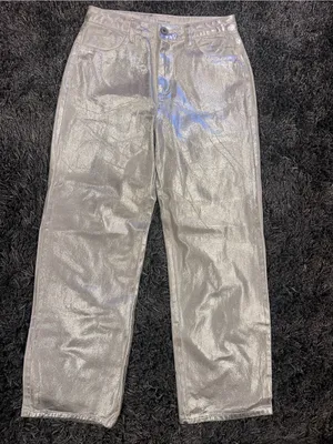 🌺Forth + Bay Silver Painted Denim Jeans Size 8 New🌺 thumbnail 3