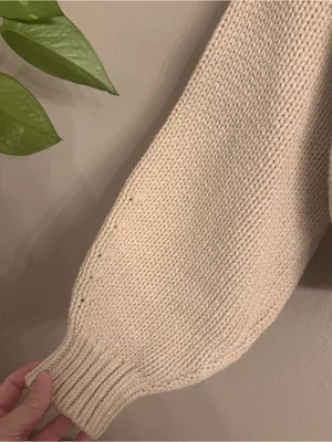 GOOD‎ AMERICAN Crewneck Chunky Knit Sweater thumbnail 3