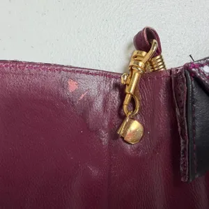 J. Renee Small Crossbody Bag Purple Snakeskin Embossed Vintage Faux Leather thumbnail 8