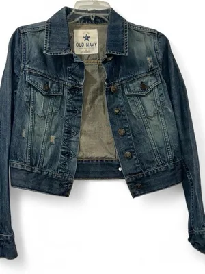 Old Navy Women's Washed Blue Denim Jacket thumbnail 1