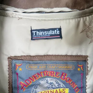 1990s Vintage Adventure Bound Originals Brown Leather Vintage Jacket Size Large thumbnail 7