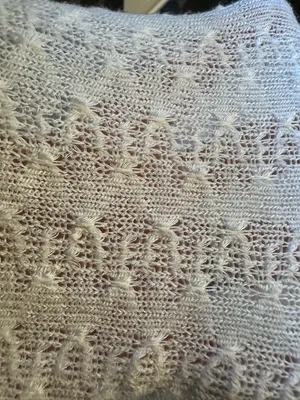 Free People Dream Girl pointelle white Large sweater full sleeve lace neck $135 thumbnail 8