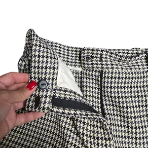 Zara Brown Houndstooth High Waist Women's Shorts Size:‎ S thumbnail 4