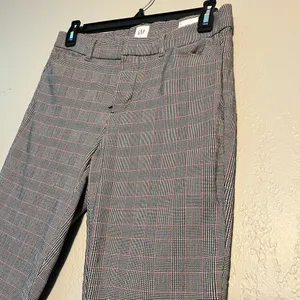 GAP Gray Signature Skinny Ankle Pants Checkered Red and Black SZ 6 High-Rise thumbnail 6