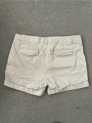 Banana Republic Khaki Cuffed Twill Shorts thumbnail 2
