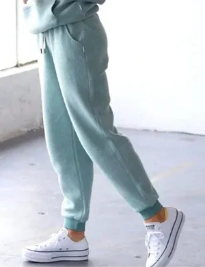 Feat BlanketBlend Fleece Jogger Pants Women XL Seafoam Green Loungewear Cozycore thumbnail 1