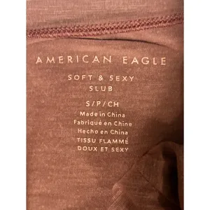 American Eagle Outfitters Rust/Orange Soft & Sexy Long Sleeve Shirt thumbnail 4
