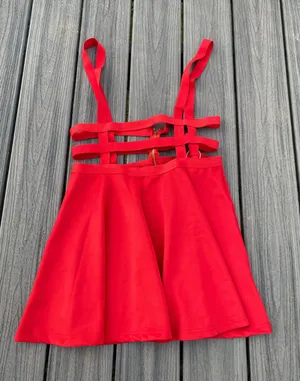 Suspender Skirt Red Size XL thumbnail 1