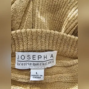 Joseph A. Vintage Shimmery Gold Lurex Knit Pullover Sweater - Size Large thumbnail 6