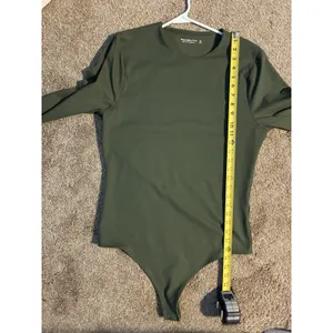 Abercrombie & Fitch Soft A&F Olive Green Long Sleeve Bodysuit Seamless XL thumbnail 6