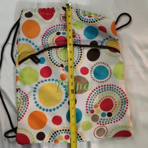 Thirty - One Tiana Cinch Sac Polka Dots Dopamine Classic Preppy Coconut Girl thumbnail 4