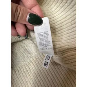 Aerie unREAL Cable Knit Sweater XS Oversized Cream Cozy thumbnail 12