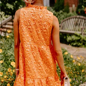 THML Orange Floral Dress M thumbnail 3