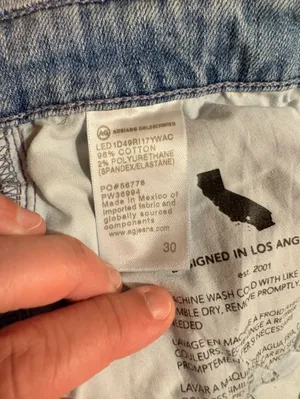 AG Adriano Goldschmeid Saige High Rise Wide Leg Raw Hem Jeans thumbnail 11