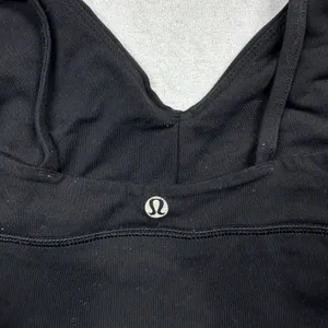 Lululemon Black Longline Sports Bra Strappy Back Women’s Small Medium thumbnail 3