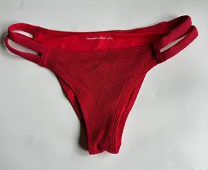 Abercrombie & Fitch Vibrant Red Bikini Bottom Size Small thumbnail 1