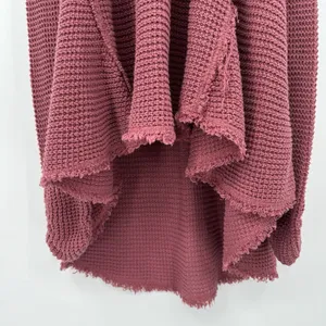 Free People Moonshine Top Womens M Dark Rose V-Neck Cold Shoulder Oversize Flowy thumbnail 6