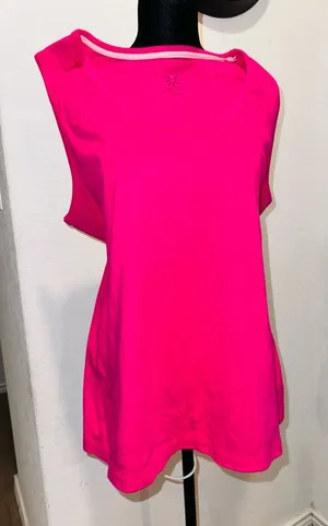 Isaac Mizrahi Neon Pink Sleeveless Tank Top thumbnail 1