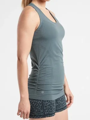 ATHLETA Gray Speedlight Seamless Sleeveless Tank Top - Color is Metropolis Grey thumbnail 2