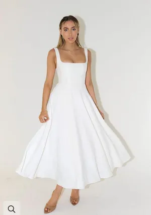 Odd Muse Ultimate Muse High Waist Square Neck Midi Dress thumbnail 1