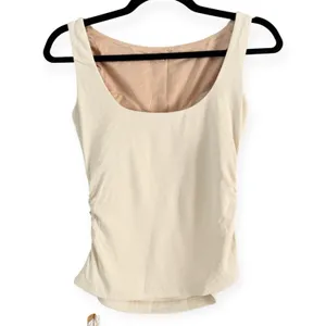 NWT OGL Elastic Open Back Bra Tank Top Plantive Size Small Gardenia Beige thumbnail 5