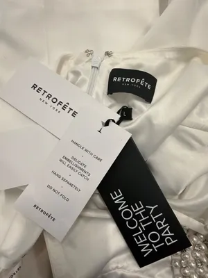 Retrofete Penelope Open Back Mini Dress White Womens Size Large thumbnail 12