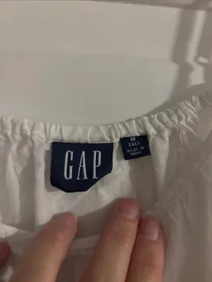 GAP White Cotton Eyelet Peplum Cami with Spaghetti Straps thumbnail 2