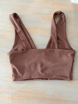 Cotton On Brown Crop Top thumbnail 4
