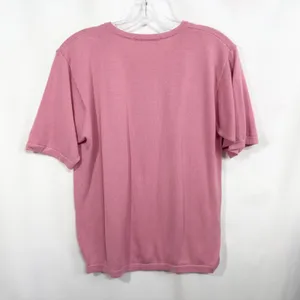Brooks Brothers‎ Small Top Cotton Knit Short Sleeve Crew Neck Pink 1377 thumbnail 2