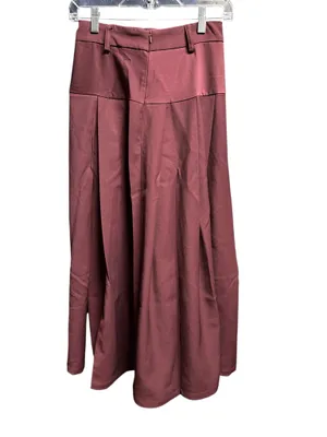 Halara Maroon Wide-Leg Pleated Pants XS High Waist Cozy Chic Retro Streetwear thumbnail 2