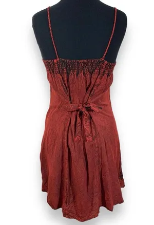 Vintage Step In Style Red & Black Embroidered Dress thumbnail 13