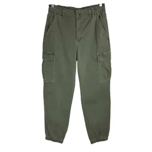 American Eagle Cargo Relaxed Mom Jogger Sz 10 Olive Army Green Cotton Blend thumbnail 5