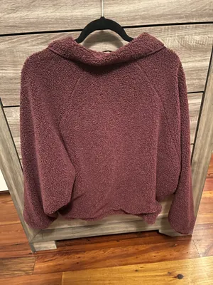 Cable & Gauge Maroon Sherpa Jacket thumbnail 3