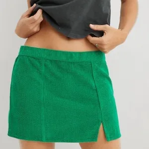 Aerie Corduroy Green‎ Micro Side Zip Mini Skirt Sz XL NEW thumbnail 1
