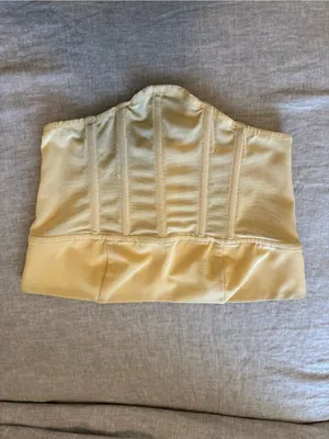 Edikted Butter Yellow Mesh Corset Top thumbnail 2