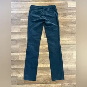 Tory Burch Woman’s Super Skinny Teal Corduroy Cotton Blend Low Rise Jeans 27 thumbnail 10