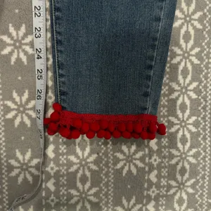 Good American Good Legs Pom Pom Hem 12/31 Minimalist Casual‎ Whimsical Preppy thumbnail 12